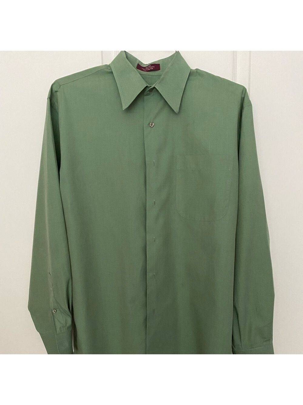 SALE-Nordstrom Men’s Green Shirt Size 15.5 34 Long Sleeve Classic Button Front